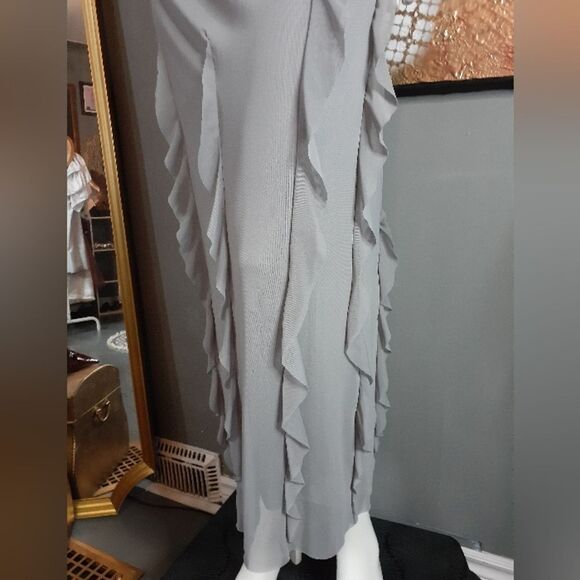 NWT Zara Ruffled Elegant Gray Women's Skirt - Picture 8 of 16